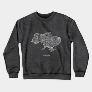 Ukrainian map decorative Crewneck Sweatshirt